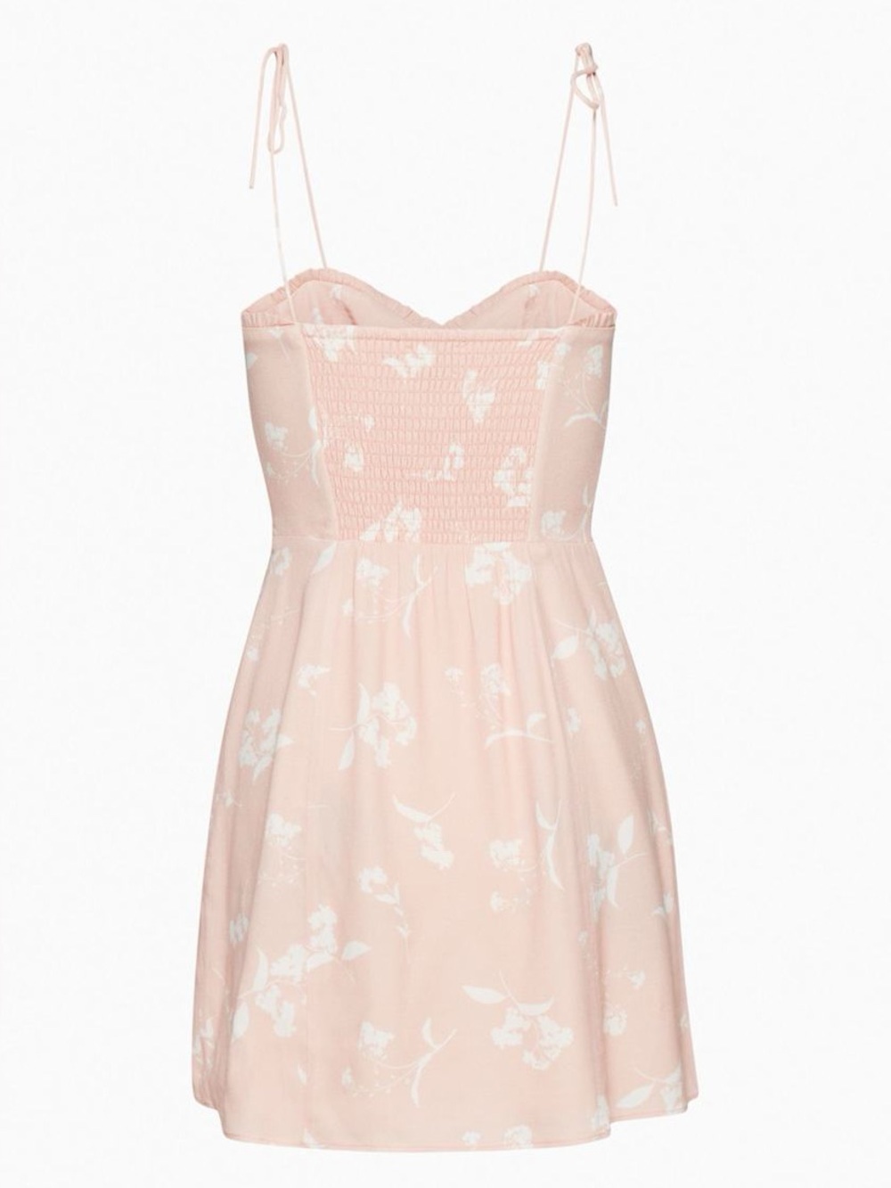Aritzia Wilfred Fable Dress - Coral Blush Floral Sweetheart Bustier Mini Dress - Picture 2 of 11
